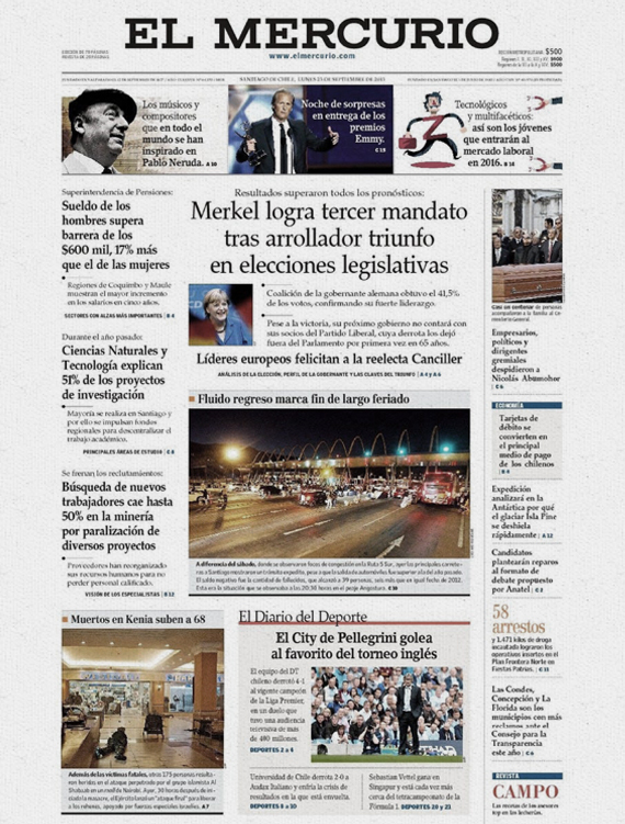 Local Juguetería Alemana de Av. Nueva Costanera 4021 en cuerpo B 'Economía y Negocios' del diario El Mercurio. Fecha 23 de Septiembre de 2013.