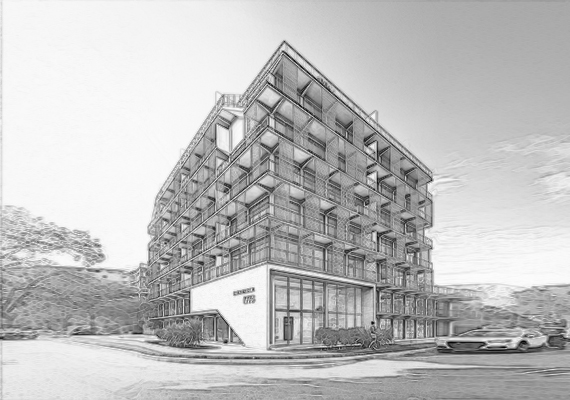 Cabida para edificio residencial en Providencia, realizada junto a Juan Francisco Ossa (Ossa Arquitectura).